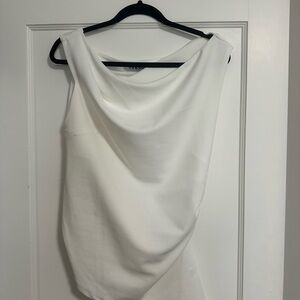 Mango Off the Shoulder Asymmetrical Blouse
